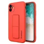 Capa Wozinsky Apple Kickstand em silicone flexível para iPhone 11 vermelha