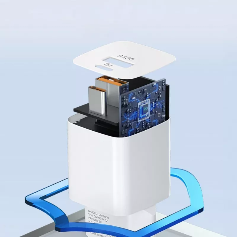 Wozinsky CMWCW 20W USB-C / USB-A Fonte de alimentação - Branco