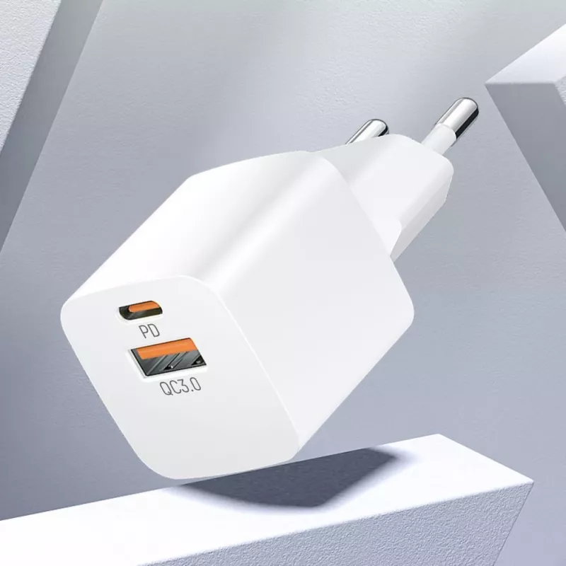 Wozinsky CMWCW 20W USB-C / USB-A Fonte de alimentação - Branco