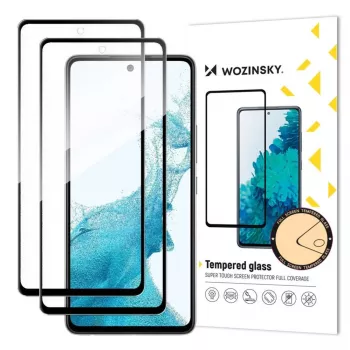 Protetor de ecrã de vidro temperado Full Glue Wozinsky para Samsung Galaxy A57 (pack de 2)