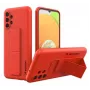 Capa com suporte Wozinsky para Samsung Galaxy A13 5G em silicone vermelha