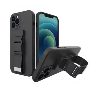 Capa Wozinsky para Samsung Galaxy A52s 5G / A52 5G / A52 4G com cordão de gel e corrente preta