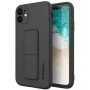 Capa de silicone com suporte Wozinsky para Apple iPhone 12 - Preto