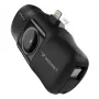 Wozinsky WF16-YLS Mini Power Bank 5000mAh 15W com cabo USB-C integrado e carregador Apple Watch - Preto