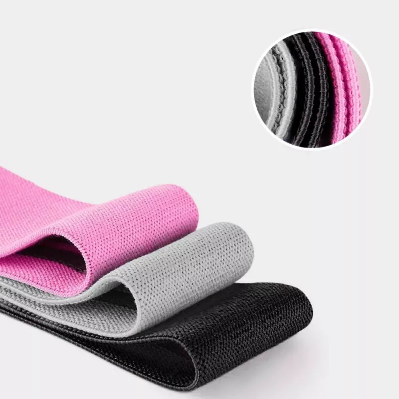 Wozinsky WFB-01 Conjunto de mini bandas elásticas de tecido para yoga, fitness, CrossFit (3 níveis)