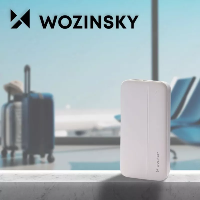 Bolsa de bicicleta para bagageiro Wozinsky branca 13L alforge impermeável