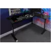 X Rocker 2022068 Secretária de gaming de canto em L com iluminação LED RGB, aspeto de fibra de carbono, Preto