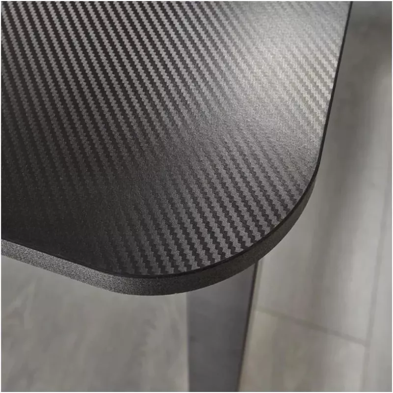 X Rocker 2022068 Secretária de gaming de canto em L com iluminação LED RGB, aspeto de fibra de carbono, Preto