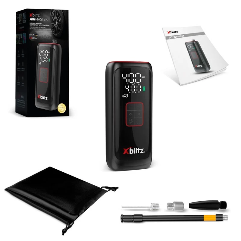 Bomba elétrica Xblitz AIRMASTER 150 PSI digital LED com paragem automática