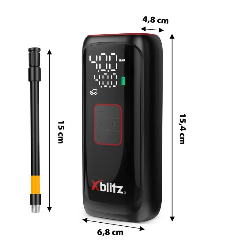 Bomba elétrica Xblitz AIRMASTER 150 PSI digital LED com paragem automática