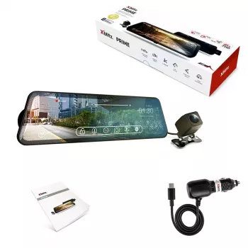 Dashcam retrovisor XBLITZ Prime com câmara de marcha-atrás FHD e WLAN