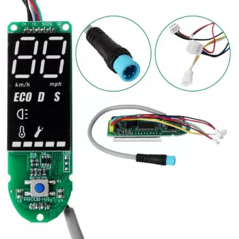 Painel de visualização Xiaomi M365/Mi3/Essential/1S/Pro/Pro2 Dashboard e kit de capa de silicone protetora