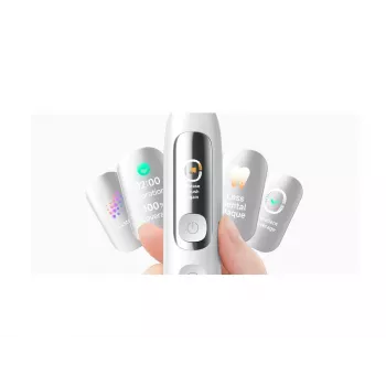Xiaomi Mijia Escova de dentes elétrica inteligente com oscilação servo Pro branco – sónica, 39.600 vibrações/min, Bluetooth, IPX7, carregamento sem fios, EU