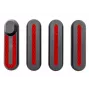 Xiaomi tampas laterais com autocolantes refletores – preto/vermelho
