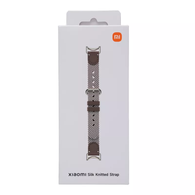 Pulseira de Seda Tricotada para Xiaomi Smart Band 10 - Castanho Pena