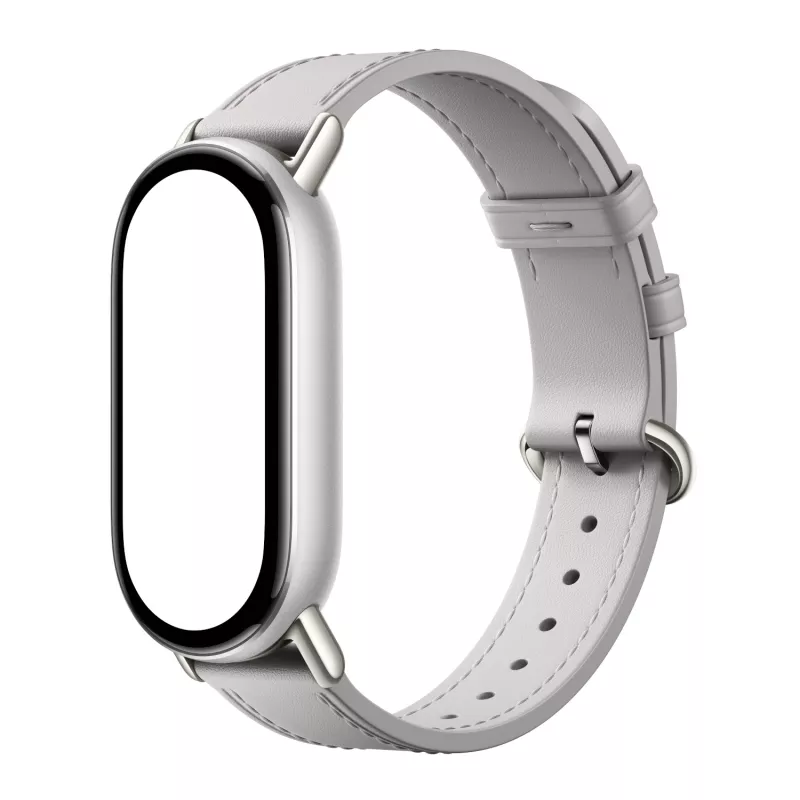 Xiaomi Smart Band 10 Bracelete de pele - cinzento