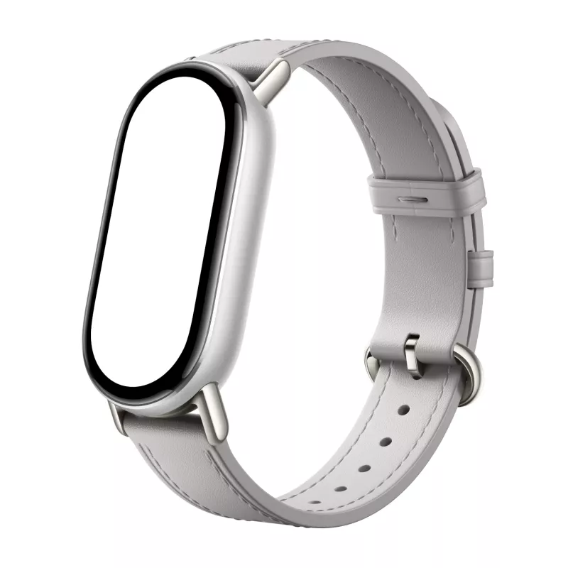 Xiaomi Smart Band 10 Bracelete de pele - cinzento