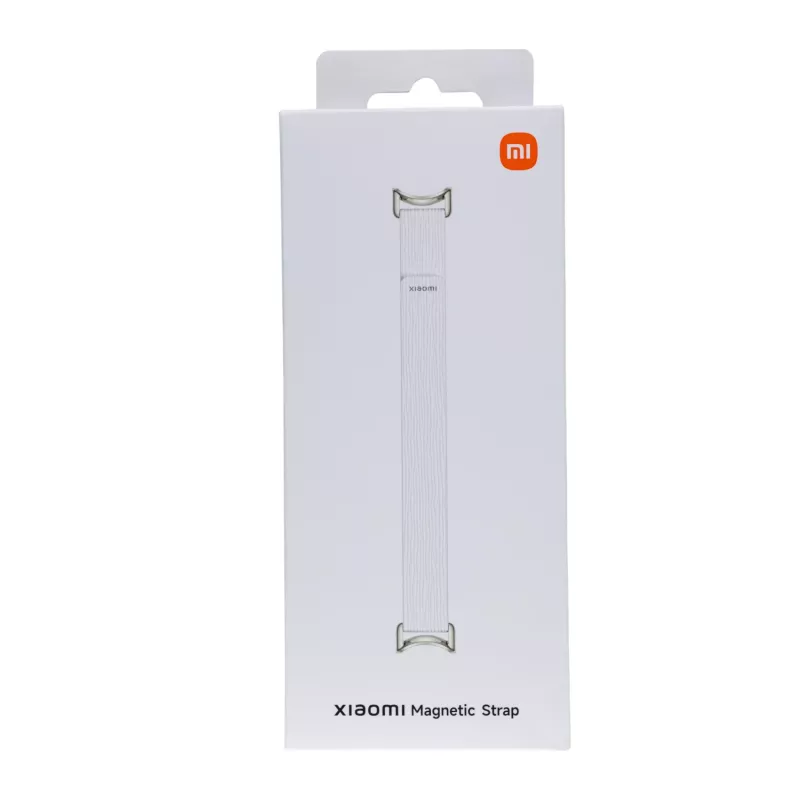 Pulseira de Pele Kona Magnética para Xiaomi Smart Band 10 - Branco Glaciar