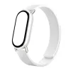 Pulseira de Pele Kona Magnética para Xiaomi Smart Band 10 - Branco Glaciar
