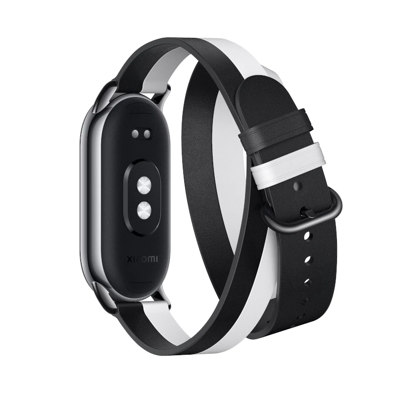 Pulseira de enrolar dupla Xiaomi Smart Band 8 - preta e branca
