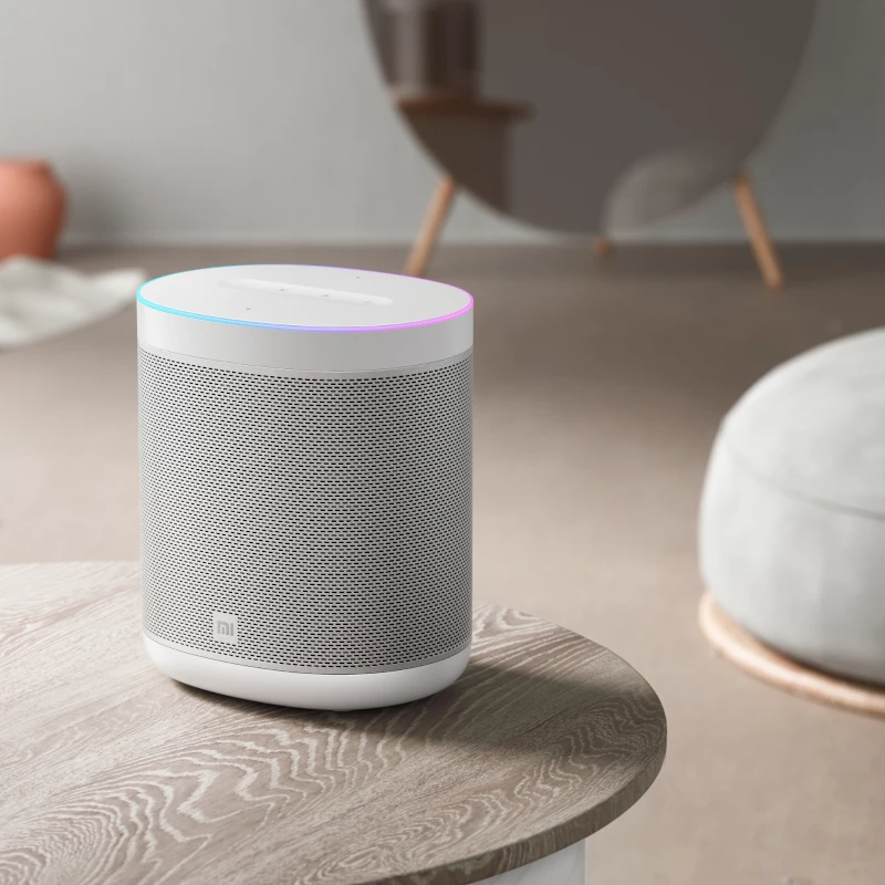 Coluna inteligente Xiaomi com Google Assistant, Chromecast, comando IR e relógio LED - preto