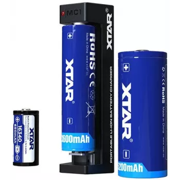 XTAR MC1 Carregador de baterias de iões de lítio USB-C de um só canal