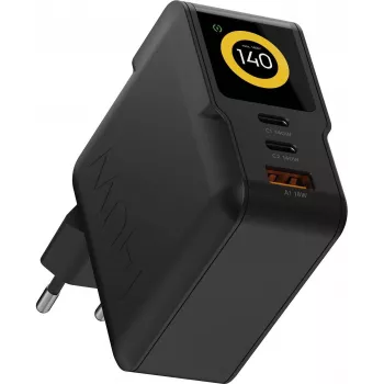 Xtorm NextGen GaN3 Ultra Carregador de Parede 140W - PD 3.1, 2x USB-C, 1x USB-A, Preto XECNG1401
