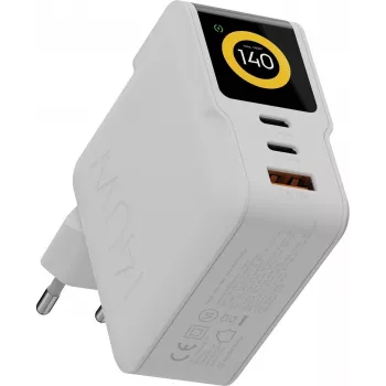 Xtorm NextGen GaN3 carregador de parede Ultra 140W PD 2x USB-C 1x USB-A branco XECNG1400
