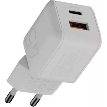 Xtorm NextGen GaN3 Ultra Carregador de parede 45W PD USB-C USB-A branco XECNG450