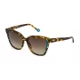 Óculos de sol de mulher YALEA SYA028N550743 Havana acetato armação quadrada lente castanha degradê UV400