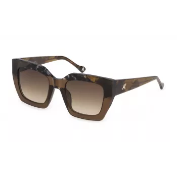 Óculos de sol de mulher YALEA SYA053V5107AY Cat Eye armação de acetato Havana lentes degradê castanhas 51/22/135 mm