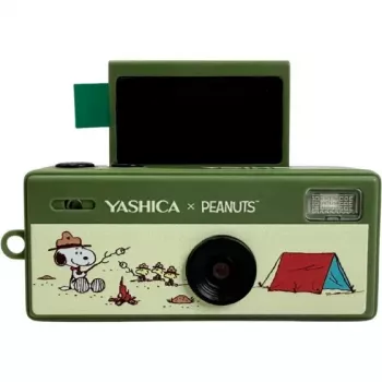 Yashica Funtastic Snoopy Green câmara de chaveiro – 2MP CMOS, resolução interpolada de 12MP, vídeo HD, USB-C