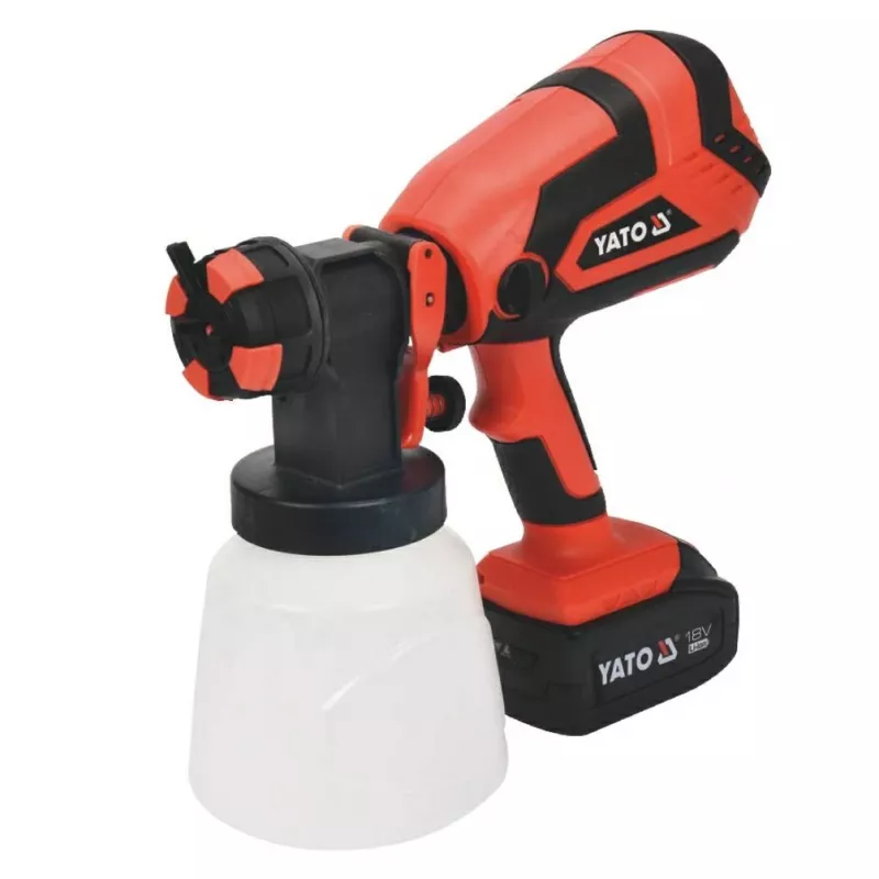 Yato YT-82765 Pistola de Pintura Pneumática HVLP, Copo de Gravidade, Copo de Alumínio 1 L, Bico 1,5 mm