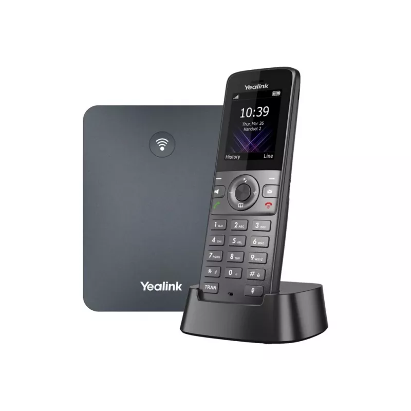 Sistema de Telefone IP DECT Yealink W71P com Estação Base W70B e Terminal Móvel W71H