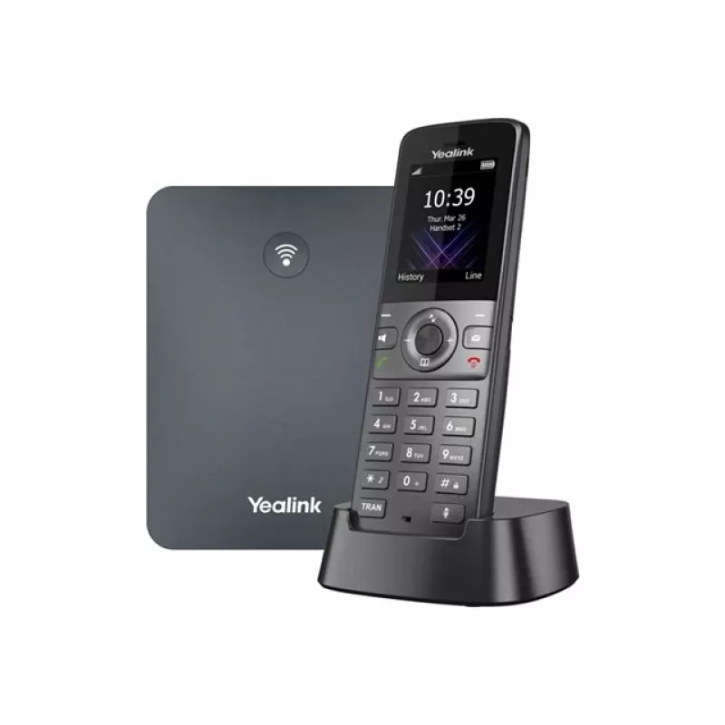 Sistema de Telefone IP DECT Yealink W71P com Estação Base W70B e Terminal Móvel W71H
