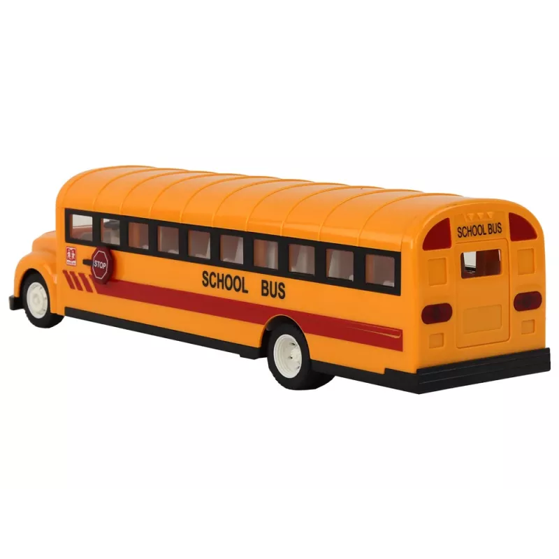 Autocarro escolar amarelo telecomandado RC com porta de abertura 4690 Lean Toys