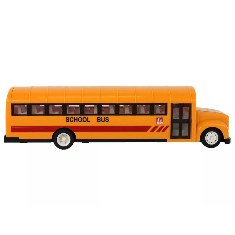 Autocarro escolar amarelo telecomandado RC com porta de abertura 4690 Lean Toys