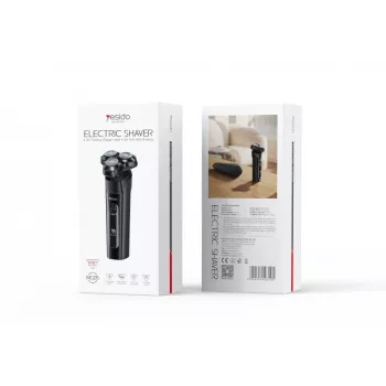 Máquina de barbear elétrica rotativa YESIDO MG05 Preta