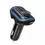 YESIDO Y44 Leitor MP3 Carregador de automóvel Bluetooth, 2 USB, preto
