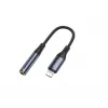YESIDO Cabo adaptador de áudio Lightning para 3,5 mm YAU37, nylon entrançado, liga de alumínio, preto, 12 cm
