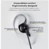 Auscultadores in-ear YESIDO YH48 em liga de alumínio com controlo remoto e conector Lightning, com fios, preto