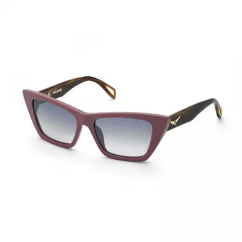 ZADIG & VOLTAIRE ÓCULOS DE SOL SZV419-55816X Mulher armação de acetato lentes espelhadas cinzentas 55/16/140 mm