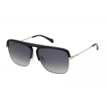Óculos de sol quadrados unissexo ZADIG & VOLTAIRE SZV321-60300Y Havana castanho 60mm