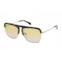 Óculos de sol ZADIG & VOLTAIRE SZV321 - armação de homem pilot square - preta - lentes cinzentas fumadas - 60/13/140 mm