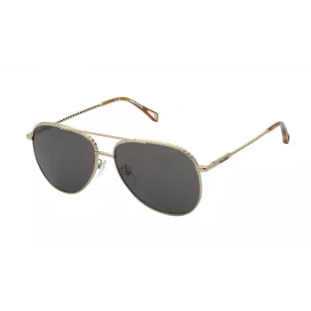 Óculos de sol para homem ZADIG & VOLTAIRE SZV378 - armação preta, lentes cinzentas - 58/17/140 mm