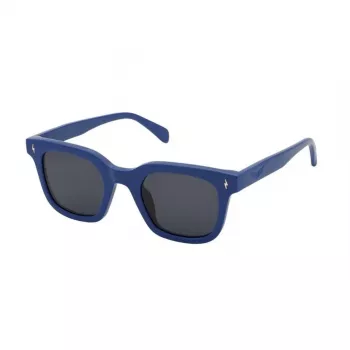 Óculos de sol unissexo ZADIG & VOLTAIRE SZV401-480D82 retangulares - armação preta em acetato, lentes cinzentas em policarbonato, 48/17/140 mm