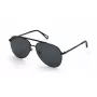 Óculos de sol unissexo ZADIG & VOLTAIRE SZV415-600531, armação de acetato preta, lentes de policarbonato cinzentas, proteção UV400