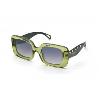 ZADIG & VOLTAIRE Óculos de sol de olho de gato para mulher SZV423-51M40X Havana Acetato Castanho Lente degradê 51mm