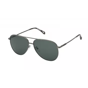 ZADIG & VOLTAIRE Óculos de sol de mulher SZV378-580568 - armação de acetato preta, lentes de policarbonato cinzentas, 58 mm