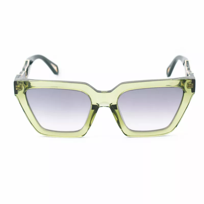 ZADIG & VOLTAIRE Óculos de Sol Mulher SZV418-53M40X Havana Acetato Armação Angular Lentes Castanhas 53/19/140 mm